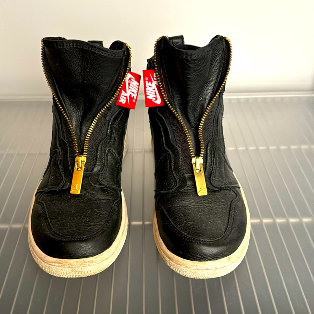 Air Jordan zip up sneakers, size 8, gently used (worn 4-5 times)